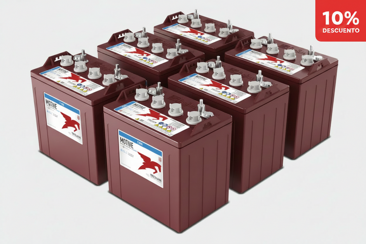 Banco de 6 Baterías trojan de 8 volts