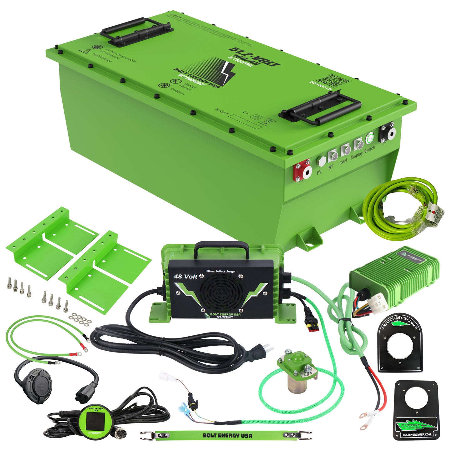 Kit de batería profesional Bolt Energy de 51 V y 160 Ah