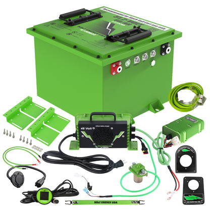 Kit de batería profesional cuadrada Bolt Energy de 51 V y 60 Ah