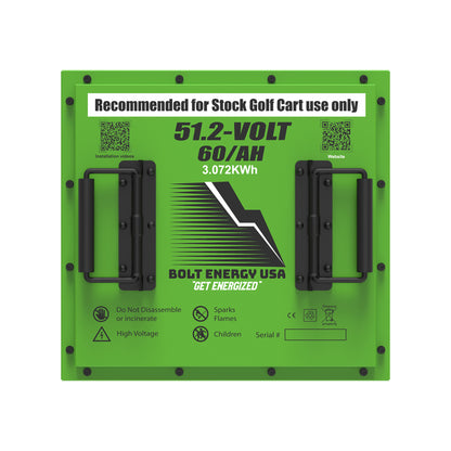 Kit de batería profesional cuadrada Bolt Energy de 51 V y 60 Ah