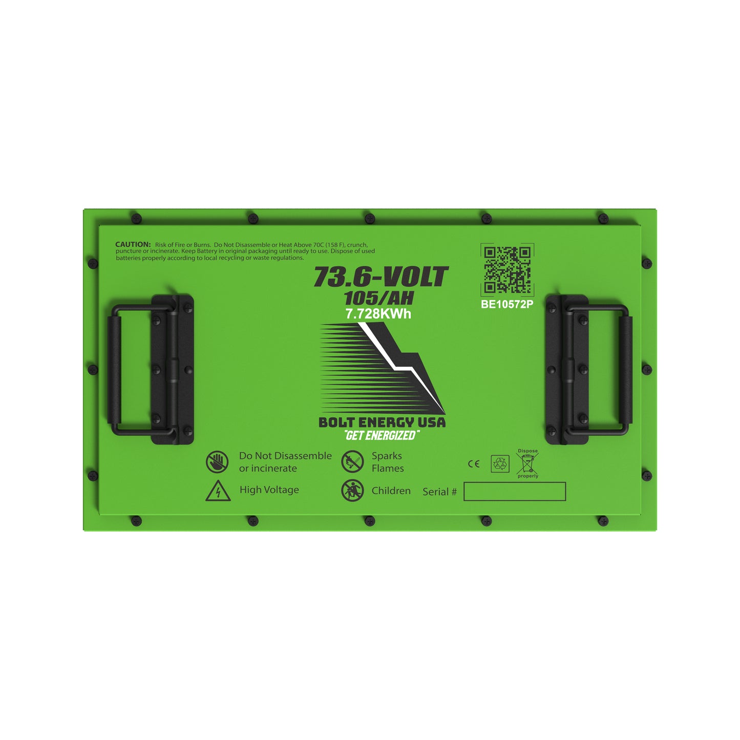 Kit de batería profesional Bolt Energy de 74 V y 105 Ah
