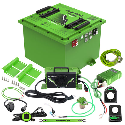 Kit de batería profesional cuadrada Bolt Energy de 51 V y 105 Ah