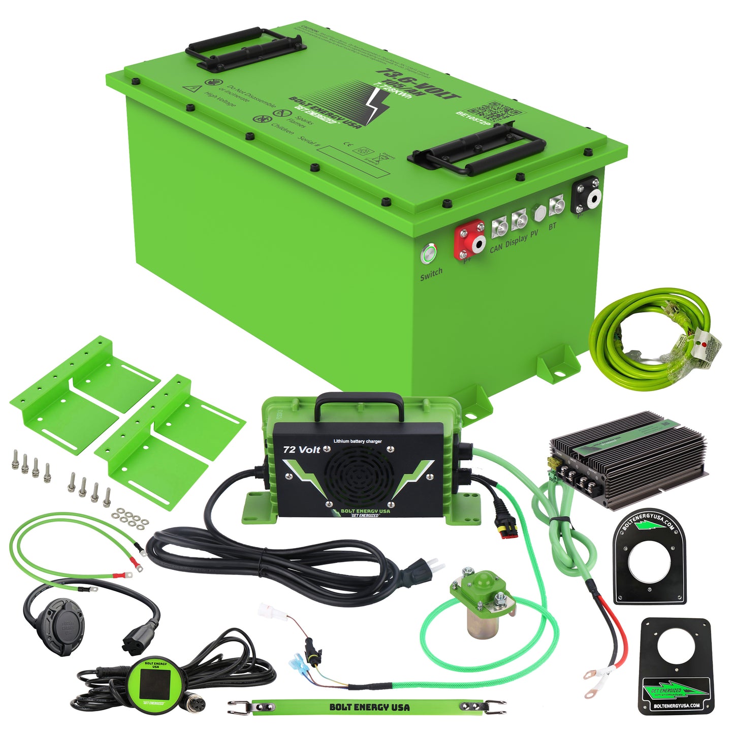 Kit de batería profesional Bolt Energy de 74 V y 105 Ah